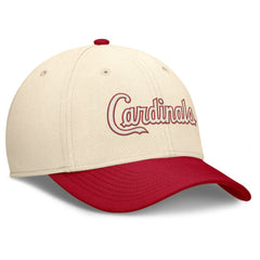 Natural/Red St. Louis Cardinals Nike Statement Rise Performance Flex Hat