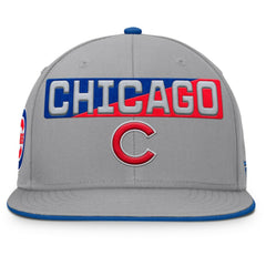 Gray Chicago Cubs Fanatics Punchout Snapback Hat