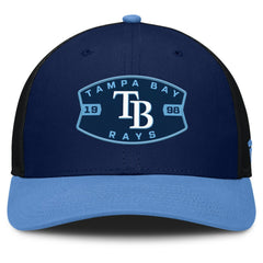 Navy/Light Blue Tampa Bay Rays Fanatics Cutoff Adjustable Trucker Hat