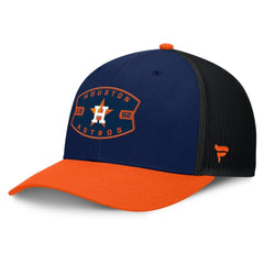 Navy/Orange Houston Astros Fanatics Cutoff Adjustable Trucker Hat