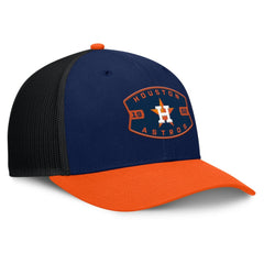 Navy/Orange Houston Astros Fanatics Cutoff Adjustable Trucker Hat