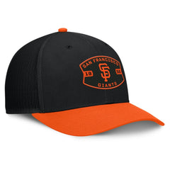 Black/Orange San Francisco Giants Fanatics Cutoff Adjustable Trucker Hat