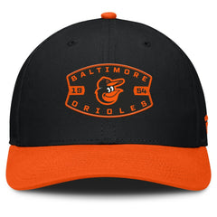 Black/Orange Baltimore Orioles Fanatics Cutoff Adjustable Trucker Hat