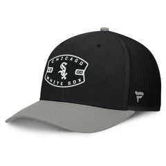 Black/Gray Chicago White Sox Fanatics Cutoff Adjustable Trucker Hat