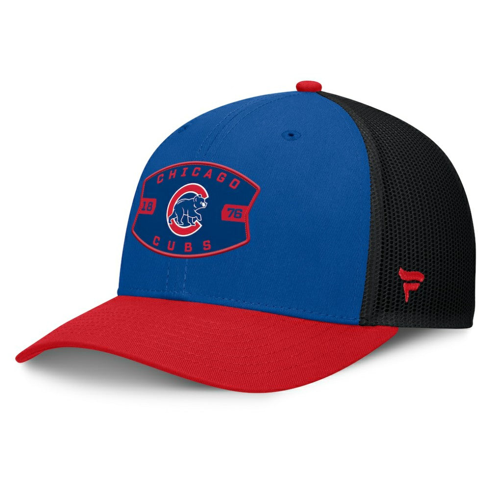 Royal/Red Chicago Cubs Fanatics Cutoff Adjustable Trucker Hat