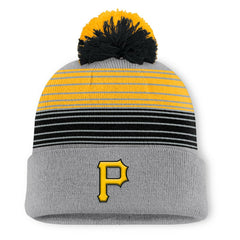 Gray Pittsburgh Pirates Fanatics Balk Cuffed Knit Hat with Pom