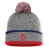 Heather Gray St. Louis Cardinals Fanatics Backstop Cuffed Knit Hat with Pom