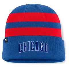 Royal Chicago Cubs Fanatics Baseline Cuffed Knit Hat