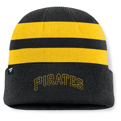 Black Pittsburgh Pirates Fanatics Baseline Cuffed Knit Hat