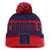 Red/Navy St. Louis Cardinals Fanatics No-Doubter Cuffed Knit Hat with Pom