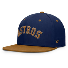 Navy/Tan Houston Astros Fanatics Splinter Fitted Hat
