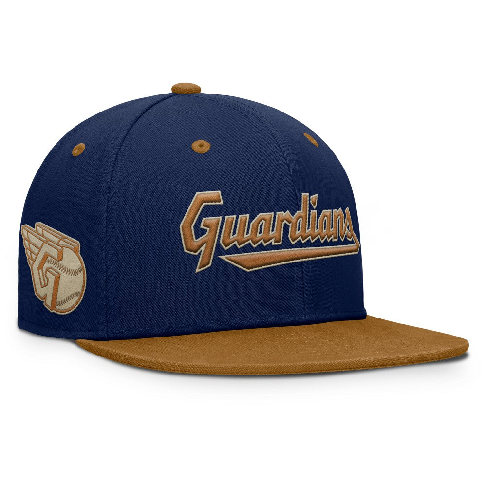Navy/Tan Cleveland Guardians Fanatics Splinter Fitted Hat