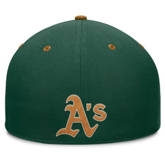 Green/Tan Athletics Fanatics Splinter Fitted Hat