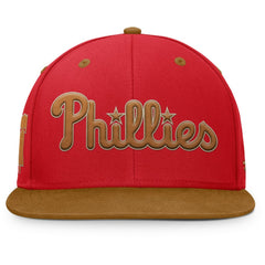 Red/Tan Philadelphia Phillies Fanatics Splinter Fitted Hat