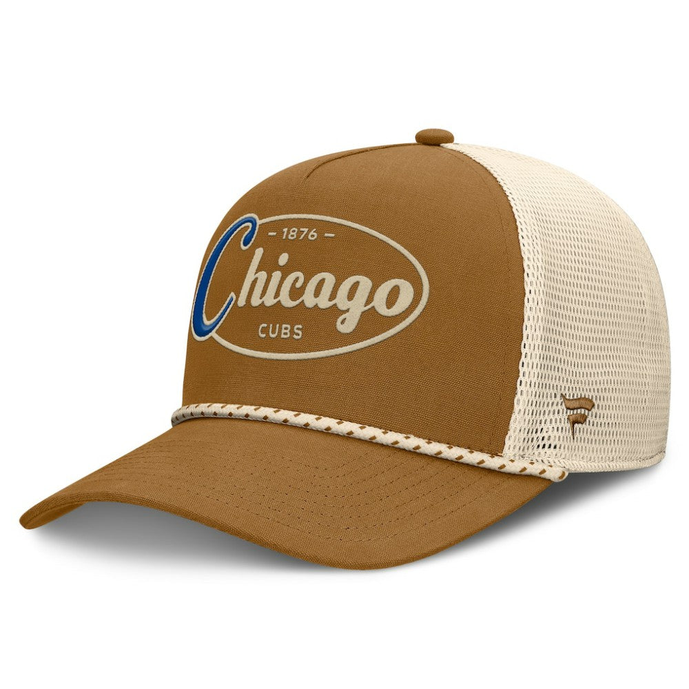Brown Chicago Cubs Fanatics A-Frame Trucker Adjustable Hat