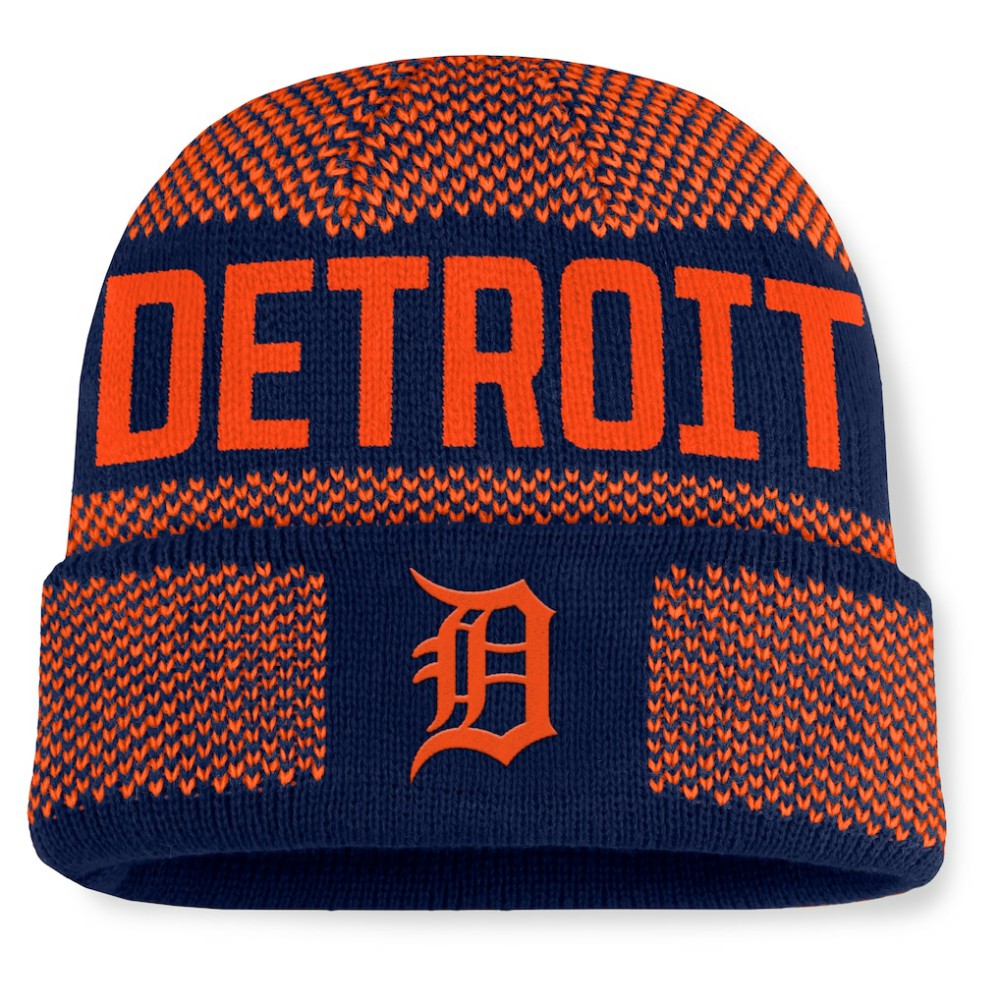 Navy Detroit Tigers Fanatics Rotation Cuffed Knit Hat
