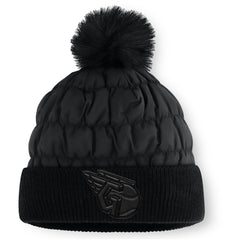 Black Cleveland Guardians Fanatics Nightcap Cuffed Knit Hat with Pom