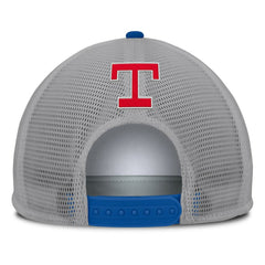 Gray/White Texas Rangers Fanatics Cranked Foam Front Patch Trucker Adjustable Hat
