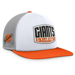 Gray/White San Francisco Giants Fanatics Cranked Foam Front Patch Trucker Adjustable Hat