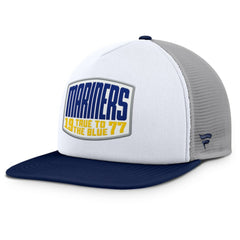 Gray/White Seattle Mariners Fanatics Cranked Foam Front Patch Trucker Adjustable Hat
