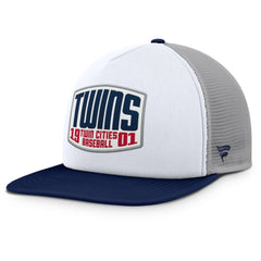 Gray/White Minnesota Twins Fanatics Cranked Foam Front Patch Trucker Adjustable Hat