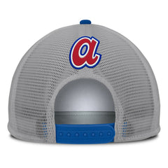 Gray/White Atlanta Braves Fanatics Cranked Foam Front Patch Trucker Adjustable Hat