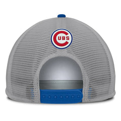 Gray/White Chicago Cubs Fanatics Cranked Foam Front Patch Trucker Adjustable Hat