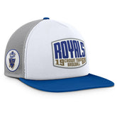 Gray/White Kansas City Royals Fanatics Cranked Foam Front Patch Trucker Adjustable Hat