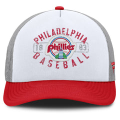 White/Red Philadelphia Phillies Fanatics Designated A-Frame Foam Front Trucker Adjustable Hat