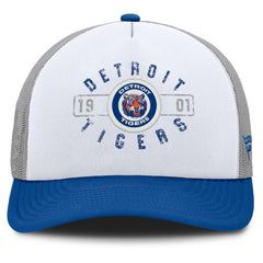 White/Navy Detroit Tigers Fanatics Designated A-Frame Foam Front Trucker Adjustable Hat