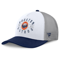 White/Navy Houston Astros Fanatics Designated A-Frame Foam Front Trucker Adjustable Hat