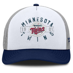 White/Navy Minnesota Twins Fanatics Designated A-Frame Foam Front Trucker Adjustable Hat