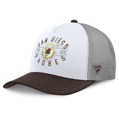 White/Brown San Diego Padres Fanatics Designated A-Frame Foam Front Trucker Adjustable Hat