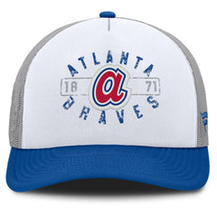White/Royal Atlanta Braves Fanatics Designated A-Frame Foam Front Trucker Adjustable Hat