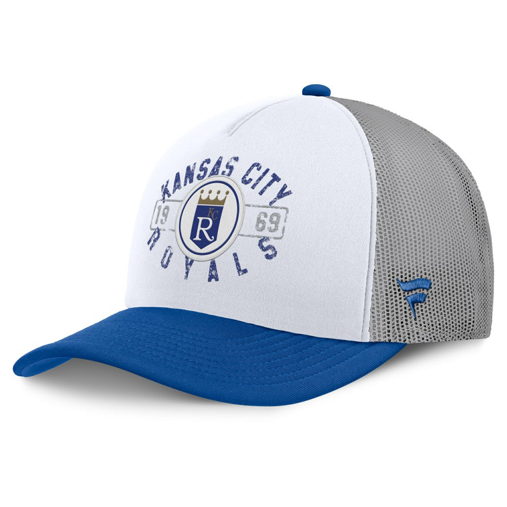 White/Royal Kansas City Royals Fanatics Designated A-Frame Foam Front Trucker Adjustable Hat