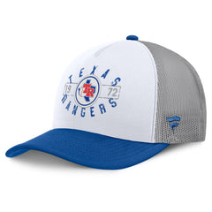 White/Royal Texas Rangers Fanatics Designated A-Frame Foam Front Trucker Adjustable Hat