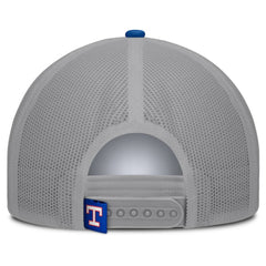White/Royal Texas Rangers Fanatics Designated A-Frame Foam Front Trucker Adjustable Hat