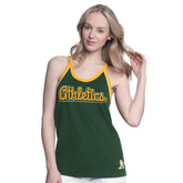 Green Athletics G-III 4Her by Carl Banks Women's Curveball Racerback Tank Top