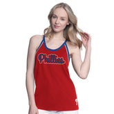 Red Philadelphia Phillies G-III 4Her by Carl Banks Women's Curveball Racerback Tank Top
