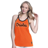 Orange Baltimore Orioles G-III 4Her by Carl Banks Women's Curveball Racerback Tank Top