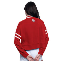 Red St. Louis Cardinals Starter Women's Power Play Cropped Pullover Sweatshirt
