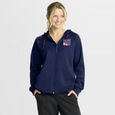 NHL New York Rangers Fanatics Women's Authentic Pro Rink Raglan Full-Zip Hoodie