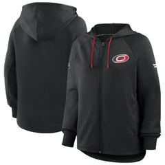 NHL Carolina Hurricanes Fanatics Women's Authentic Pro Rink Raglan Full-Zip Hoodie