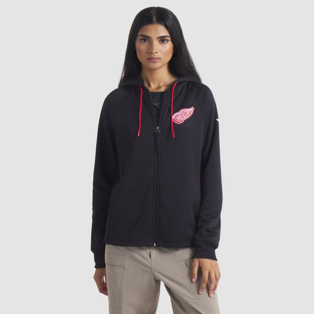 NHL Detroit Red Wings Fanatics Women's Authentic Pro Rink Raglan Full-Zip Hoodie