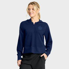 NHL Toronto Maple Leafs Fanatics Women's Authentic Pro Road Tri-Blend Quarter-Zip Hoodie