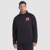 NHL New Jersey Devils Fanatics Authentic Pro Rink Raglan Quarter-Zip Pullover