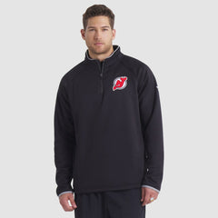 NHL New Jersey Devils Fanatics Authentic Pro Rink Raglan Quarter-Zip Pullover