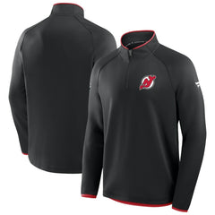 NHL New Jersey Devils Fanatics Authentic Pro Rink Raglan Quarter-Zip Pullover
