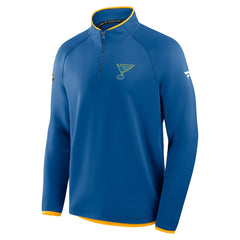 NHL St. Louis Blues Fanatics Authentic Pro Rink Raglan Quarter-Zip Pullover