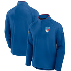 NHL New York Rangers Fanatics Authentic Pro Rink Training Centennial Raglan Quarter-Zip Pullover